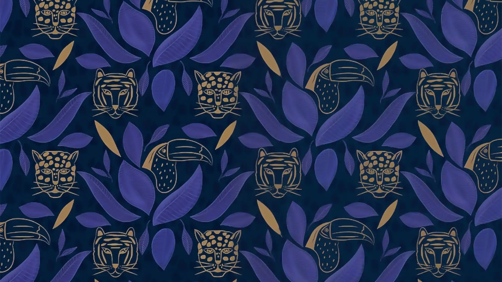 Tapisserie animaux fond bleu par JUUD EDITION à Bordeaux